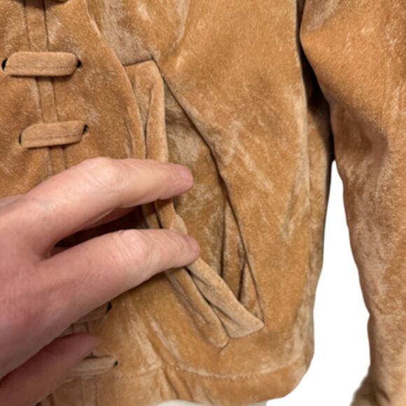 Effeci Faux Suede Shearling Camel/Tan Jacket – Size M - Picture 10 of 12